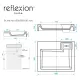 Раковина Reflexion Tetra RF6050TE белая 60x50